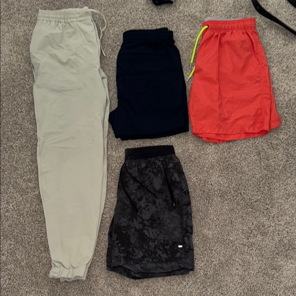 Lululemon Athletica Gray and Blue Athletic Shorts
